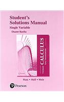 Student Solutions Manual for Thomas' Calculus