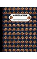 Composition Screaming Monkey Notebooks: 100 pages Wide Ruled 7.5 x 9.25 in
