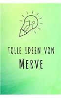 Tolle Ideen von Merve: Kariertes Notizbuch mit 5x5 Karomuster für deinen Vornamen