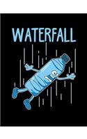 Waterfall: Funny Quotes and Pun Themed College Ruled Composition Notebook