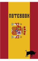 Notebook: Notebook / Journal With Spain Flag Lined Pages