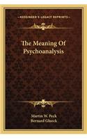 Meaning Of Psychoanalysis