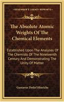 The Absolute Atomic Weights of the Chemical Elements