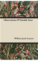 Observations Of Variable Stars