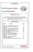 North Carolina Criminal Law and Procedure-Pamphlet 64