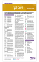 CPT 2023 Express Reference Coding Card: Behavioral Health
