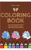 Happy Time Coloring book 120 Coloring pages