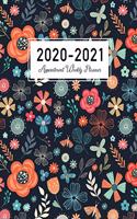 2020-2021 Appointment Weekly Planner: Floral Colorful Cover - 15 Months Appointment Weekly Monthly Planner Daily And Hourly Calendar Time with15 Minute Increments - Academic Agenda Sched