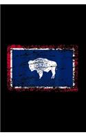 State of Wyoming flag - WY The Equality State: Blank Lined Notebook Journal for Work, School, Office - 6x9 110 page