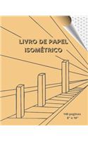 Livro de Papel Isométrico: Desenho 3D - 8" X 10"