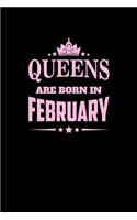 Queens Born February: Composition Notebook Writing Journal 6" x 9" 0 Pages. Journal Notebook for Note Taking, Diary, Journaling, Gratitude and Reminder for Girls, Women a