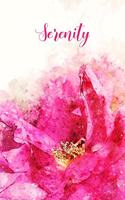 Serenity: Pink Floral Personalized Name Journal for Women 6x9