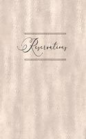 Reservations: Reservation Book for Restaurant - Pearl beige - 365 pages for daily guest bookings