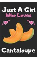 Just a girl who loves cantaloupe: A Super Cute cantaloupe notebook journal or dairy - cantaloupe lovers gift for girls - cantaloupe lovers Lined Notebook Journal (6"x 9")