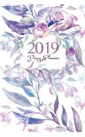 2019 Diary Planner: Flower Watercolor January to December 2019 Diary