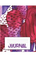 Abstract in Pinks, Reds, Purples - Composition Notebook with Journal Paper