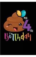 My 4th Birthday: Birthday Notebook For Kids Age 4
