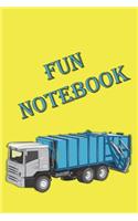 Fun Notebook: Boys Books - Mini Composition Notebook - Ages 6 -12 - Garbage Truck Book