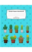 Graph Paper Notebook: Cactus; Graph/Grid Paper Notebook; 50 Sheets/100 Pages; 5 Squares Per Inch