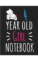 4 Year Old Girl Notebook