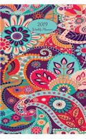 2019 Weekly Planner: Paper Back Journal. Size 6 X 9. Take Notes, Use the Organizer for Daily Planning. Includes Day Planner in Week View & Monthly Calendar; Funky Floral