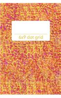 6x9 Dot Grid: Orange Groovy Colorful Cover Sketch Book Planner Organizer with Dot Grid Pages!