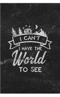 I Can't I Have the World to See