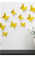 Yellow Butterfly Decorations Journal: Take Notes, Write Down Memories in this 150 Page Lined Journal