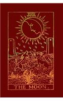The Moon: Tarot Card Notebook Rosewood Red 175-Page(5 Tarot Card Notebooks)