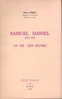 Samuel Daniel (1563-1619): Sa Vie - Son Oeuvre(Collection Etudes Anglaises)