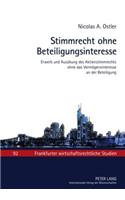 Stimmrecht Ohne Beteiligungsinteresse