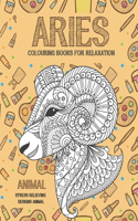 Colouring Books for Relaxation - Animal - Stress Relieving Designs Animal - Aries