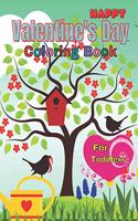 Happy Valentine's Day Coloring Book For Toddlers