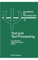 Text and Text Processing: (Advances in Psychology)