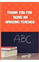 Thank you for being an amazing teacher