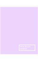 Lavender Pastel Wide Ruled Notebook