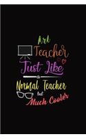 Art Teacher Just Like a Normal Teacher But Much Cooler: A 6x9 Customizable 13 Month Planner, Monthly Checklist, Goals List, Weekly Planning Notebook with Sheets to Write Inspirations, Lists, Goals