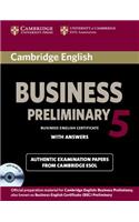 Cambridge English Business 5 Preliminary Self-Study Pack (Student's Book with Answers and Audio CD)