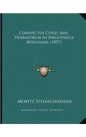 Conspectus Codd. Mss. Hebraeorum In Bibliotheca Bodleiana (1857)