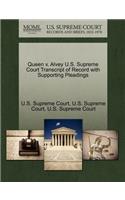 Queen V. Alvey U.S. Supreme Court Transcript of Record with Supporting Pleadings