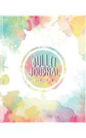Bullet Journal Dot Grid for 90 Days, Numbered Pages Quarterly Journal Diary, Art Splash Colorful Watercolor Sweet Pastel
