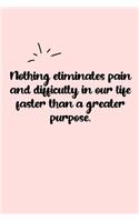 Nothing eliminates pain and difficulty in our life faster than a greater purpose. Dot Grid Bullet Journal