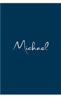 Michael: notebook with the name on the cover, notebook for notes, Journaling