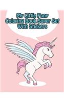 my little pony coloring book super set with stickers