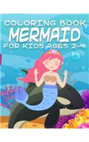 Mermaid Coloring Book for Kids Ages 2-4