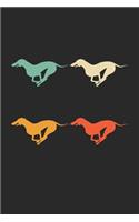 Whippet Notebook - Retro Whippet Journal - Vintage Whippet Diary