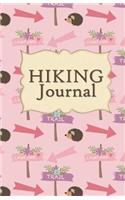 Hiking Journal: Hike Log Book - 50 Hikes - Compact Hiking Notebook (Outdoor Journal - Travelers Notebook - For Boy Scouts or Girl Scouts and Hikers - Pink Hiking Tr