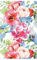 Bullet Journaling Notebook Summer Tropical Floral: 5mm Dotted Grid with Index and Numbered Pages