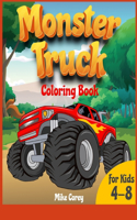 Monster truck coloring book for kids 4-8