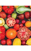 Tomato Slice Blank Book Lined Journal (8x10)
